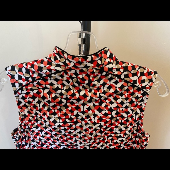 TAIL White Label Sleeveless 1/4 Zip Top Orange/Black pattern - Picture 8 of 11